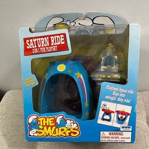 Vintage 1996 The Smurfs Saturn Space Ship